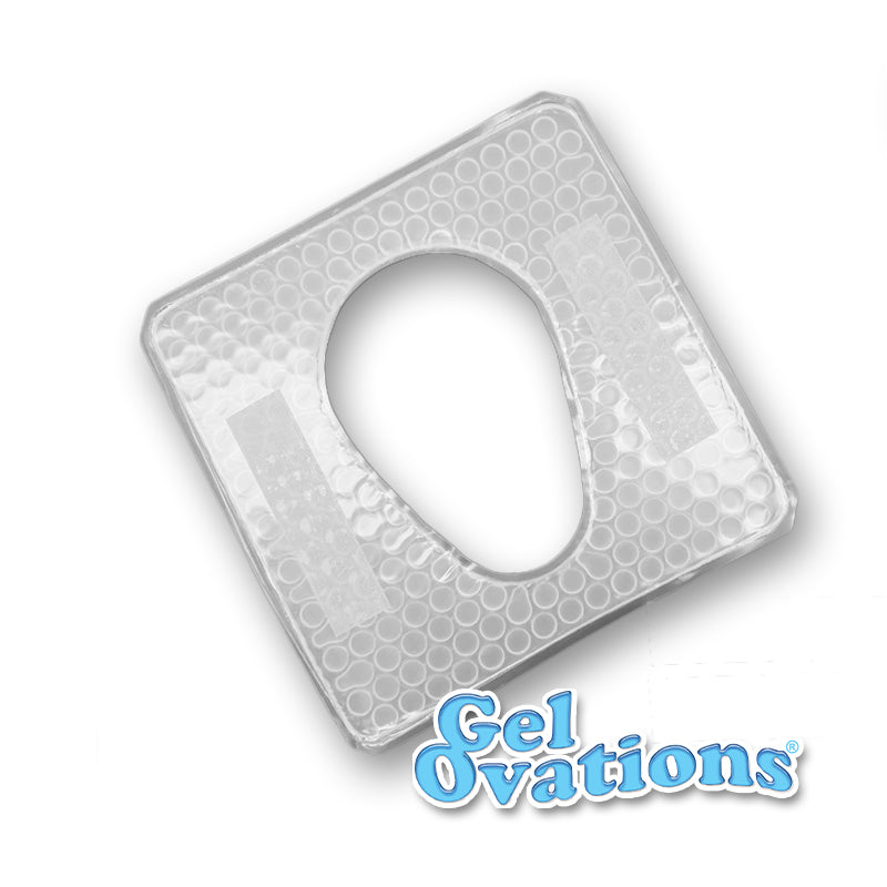 Shower Chair Dimensional Gel Closed 16" x 16" x 3/4" - Non Skid w/ Grip Strips - EACH