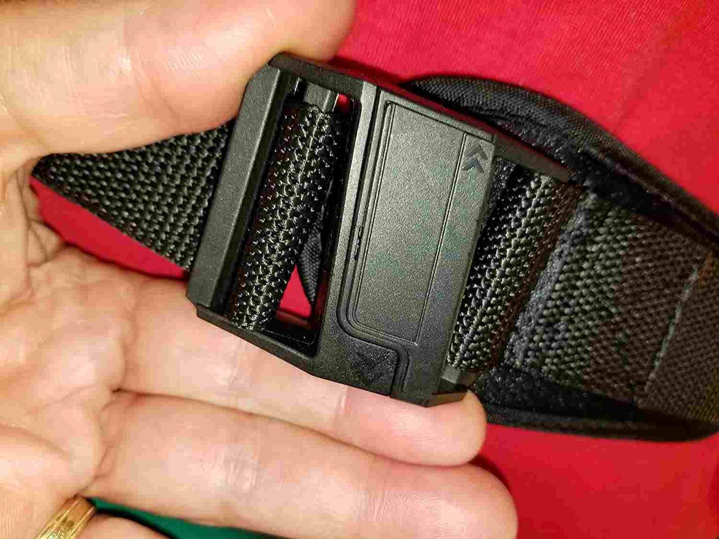 Limit-Less Wheelchair Single Pull Seat Belt with Limit-Less 1.0" Sliding Magnetic Self Engaging Buckle L1P